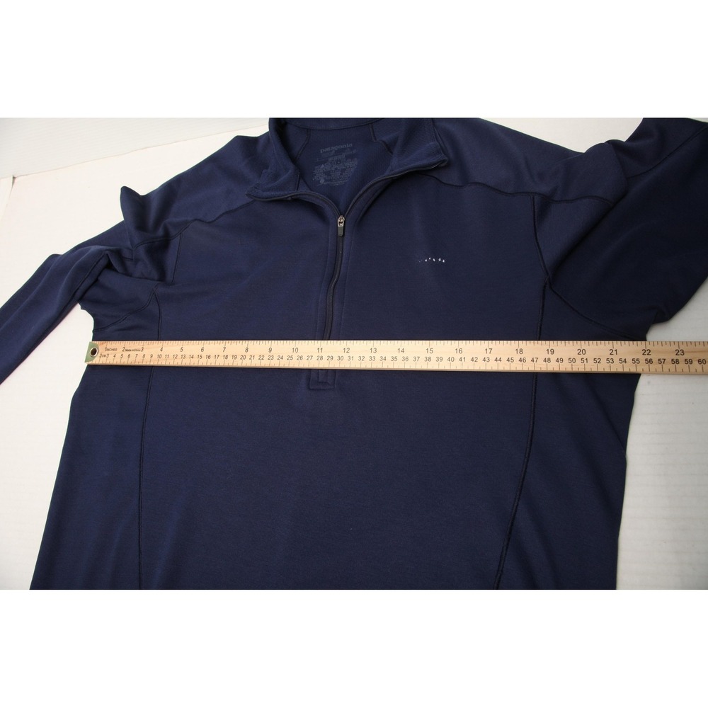 Patagonia Capilene 3 Midweight Shirt Men Large Blue 1/4 Zip Performance Polartec - Picture 6 of 10